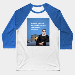 RBG Ruth Bader Ginsburg Baseball T-Shirt